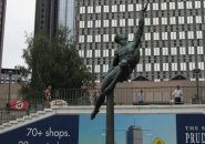 Statue in front of the Pru