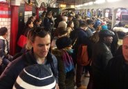 Crowded Red Line station