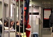 Spiderman on the Red Line