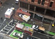 Truck into restaurant at Washington and Kneeland streets in Chinatown