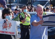 BLM and pro-cop protesters in West Roxbury