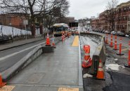 New bus stop going in on Columbus Avenue