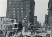 Construction site in old Boston