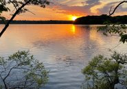 Sunset over Fresh Pond in Cambridge