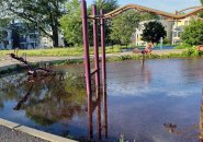 Flooded Ronan Park playground