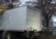 Peeled back truck on Storrow Drive