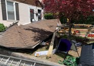 Collapsed porch