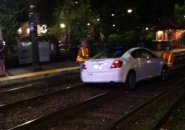 Car on Green Line tracks