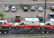 FDNY ambulances on Drydock Avenue