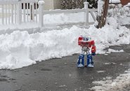 Optimus Prime space saver in Roslindale