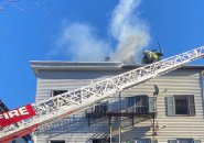 Firefighters at 43 Cottage St.