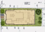 Plan for property showing the old oak tree