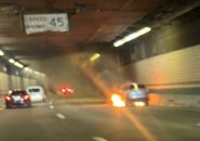 Car on fire inside the Ted Williams Tunnel