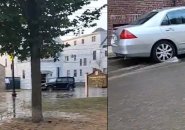 Two flooding photos from Ashmont