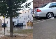 Two flooding photos from Ashmont