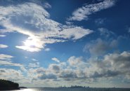 Clouds form a giant white bird