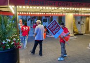 Walking the picket line at the Copley Plaza