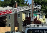 Firefighters working on rescuing solar-panel installer in Roslindale