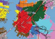 Map of East Boston Verizon cell-anntenna zones, with newest one in green