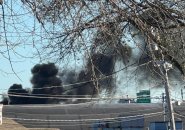 Smoke from car fire on I-93