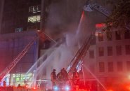 Firefighters attack Jacob Wirth fire from ladders