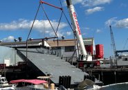 Slipped dock, damaged boat