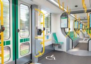 Bright and airy new trolley interior