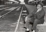 Redcap Charlie Hughes of Roxbury sits dejectedly at South Station