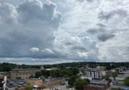 Storm clouds over Roslindale Square