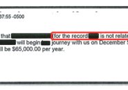 E-mail to city employee claiming new hire was not a relative