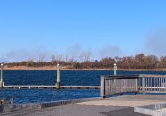 Smoke over the water as seen from Point Norfolk