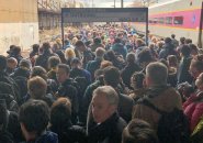 Massive crowd at Porter Square when the Fitchburg Line died