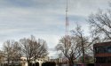 Current WBZ studios, old antenna, site of new building