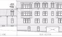 Side rendering of proposed Fuller Street house and new condos