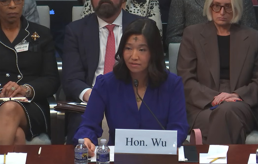 Wu testifies before Congress