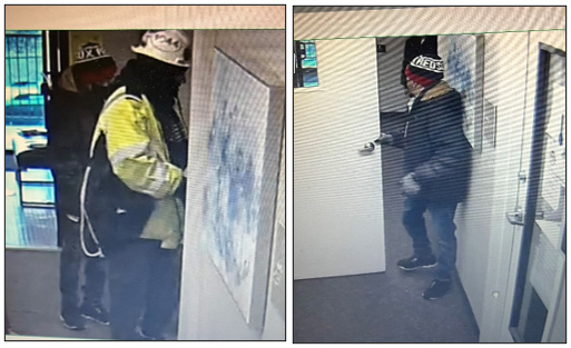 Surveillance photos of two suspects via BPD