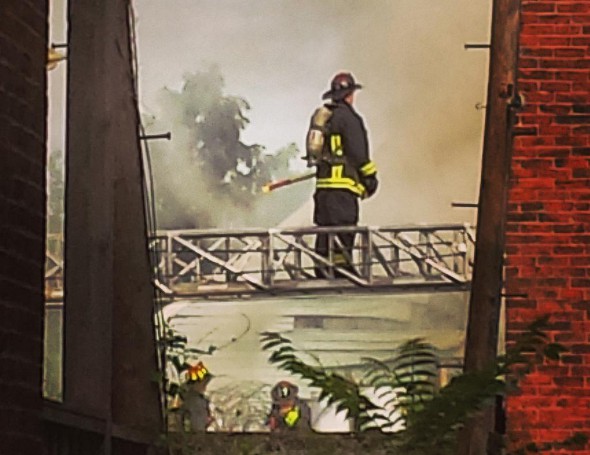 Firefighters in East Boston