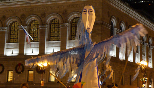 Face guy in First Night parade