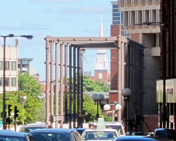 New Government Center MBTA station in way of Old North Church