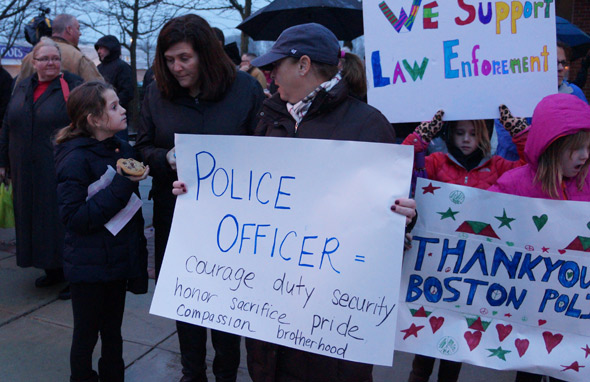 Pro-police rally in West Roxbury