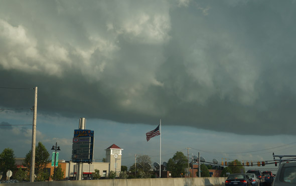 Angry skies in Dedham