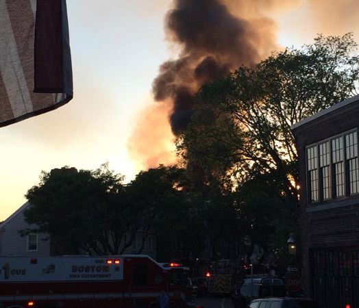 Three-alarm fire spreads in Charlestown | Universal Hub