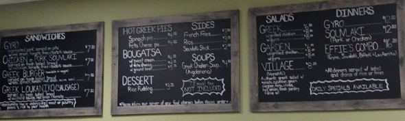 Menu at Effie's Kitchen