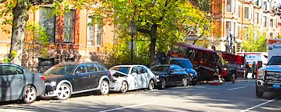 Firetruck crash in the Back Bay