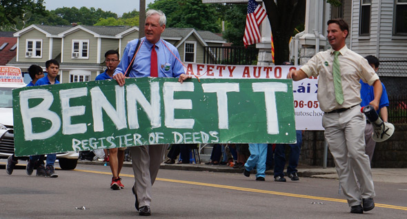 Doug Bennett in Dorchester Day parade