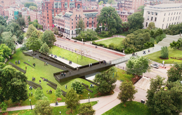 Proposed MLK memorial on the Common