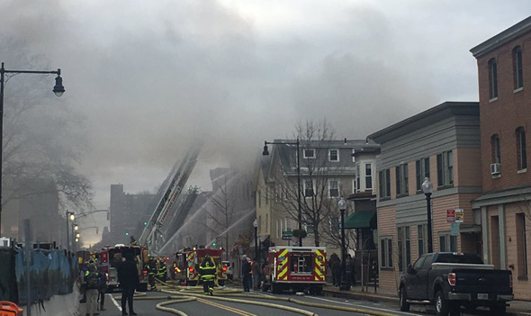 Cambridge fire scene