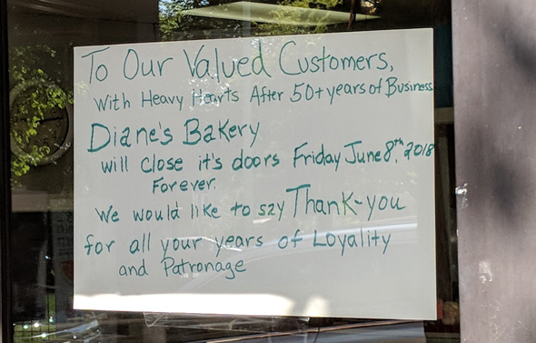 Diane's closing in Roslindale