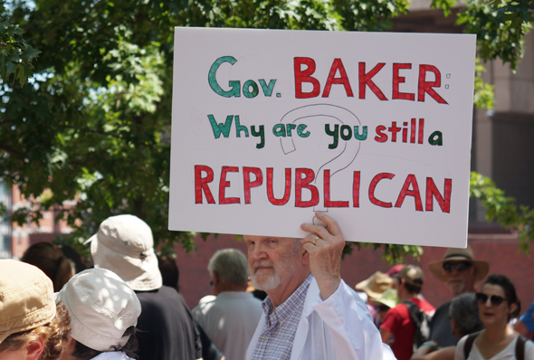 Boston immigration rally: Hey, Charlie Baker