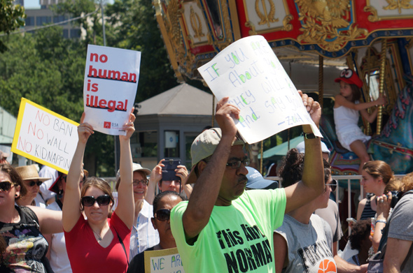 Boston immigration rally: Carousel